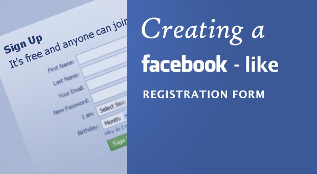 Facebook SignUp Login Form Design