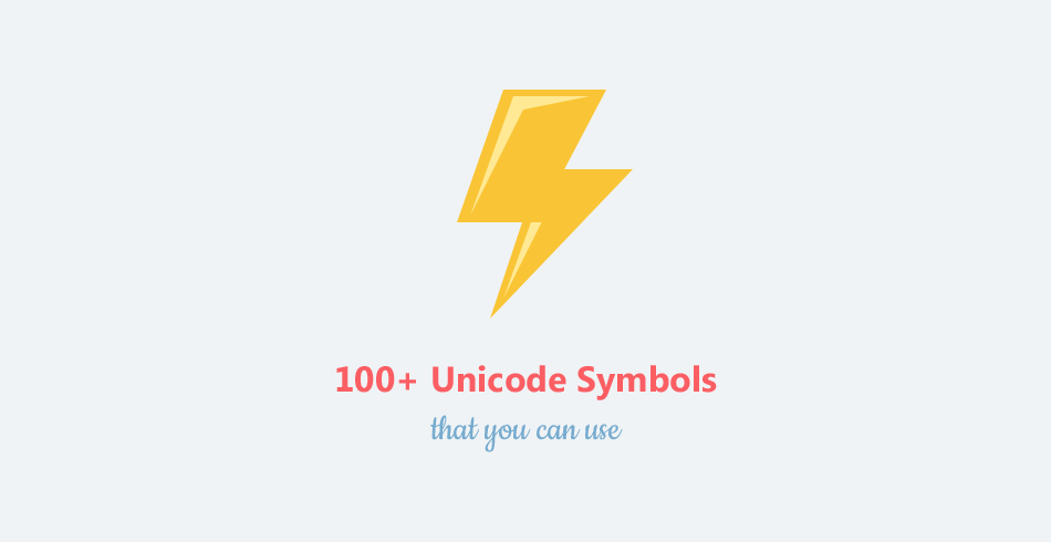 You Don T Need Icons Here Are 100 Unicode Symbols That You Can Use Tutorialzine